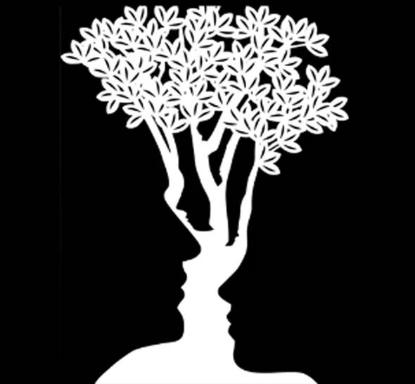 Beholding - two faces & tree